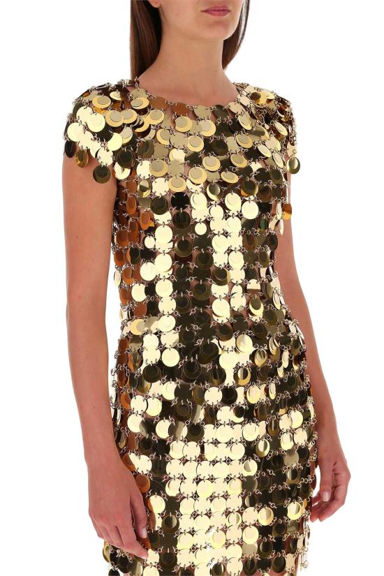 25FW 파코라반 민소매 티셔츠 19AITO010PS0133 P710 GOLD - PACO RABANNE
