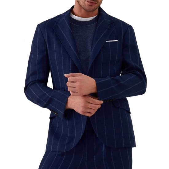  브루넬로 쿠치넬리 수트 자켓 BR 8990335598804 NAVY - BRUNELLO CUCINELLI