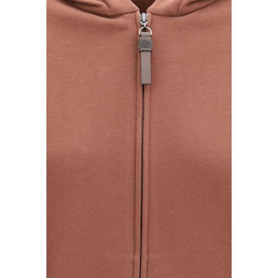26SS 브루넬로 쿠치넬리 후드 티셔츠 BRMN05NHF406C9326BB BROWN - BRUNELLO CUCINELLI