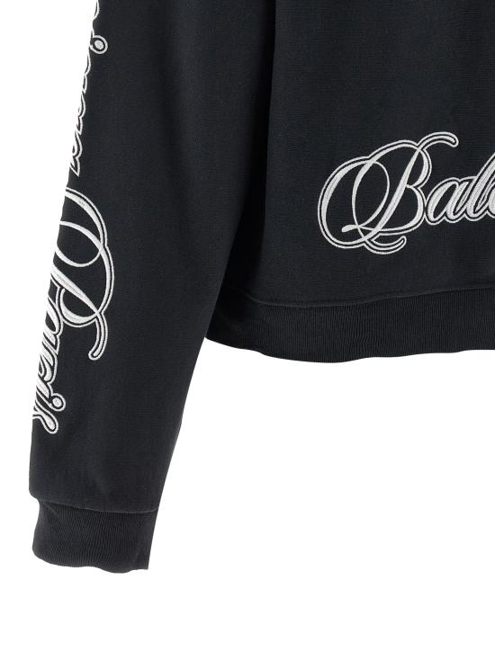 26SS 발렌시아가 후드 티셔츠 BA328912BM BLACK - BALENCIAGA
