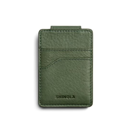  시놀라 지갑 신올라 자석 머니 클립 카드 홀더  에버그린 - SHINOLA