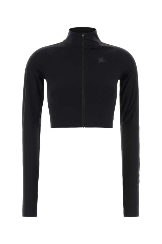 26SS 버버리 체크 커시브 로고 코튼 티셔츠 8119086 A1189 BLACK
