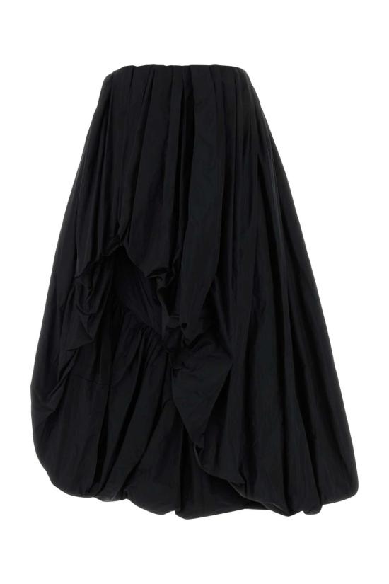 26FW 질샌더 롱 스커트 J03MA0343J70005 001 BLACK
