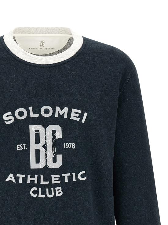  브루넬로 쿠치넬리 긴팔 티셔츠 BR329001BM NAVY - BRUNELLO CUCINELLI