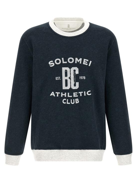  브루넬로 쿠치넬리 긴팔 티셔츠 BR329001BM NAVY
