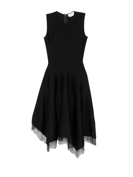 26FW 알렉산더 맥퀸 미디 원피스 876691 Q1BH71000 BLACK