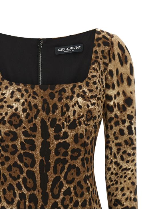 26FW 돌체앤가바나 미디 원피스 DO339398BM BROWN - DOLCE & GABBANA