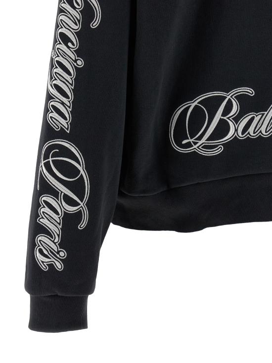 26SS 발렌시아가 후드 티셔츠 BA328941BM BLACK - BALENCIAGA