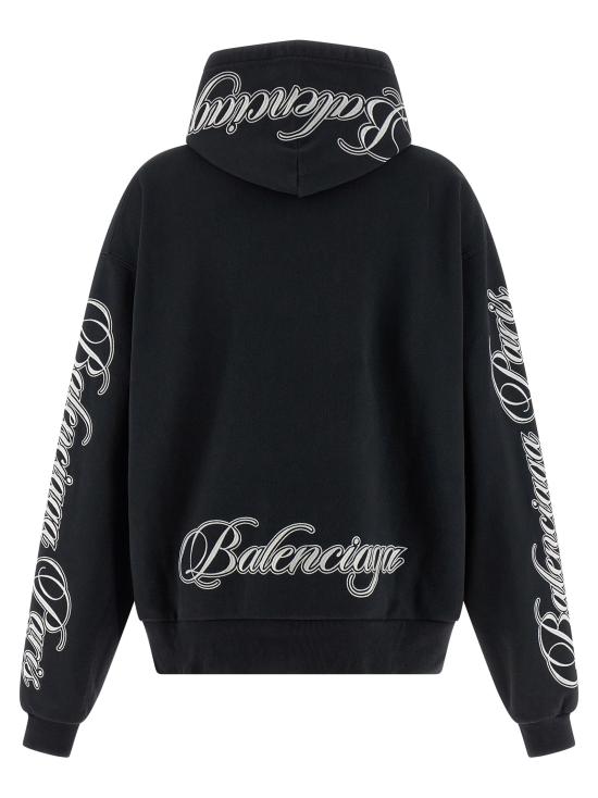 26SS 발렌시아가 후드 티셔츠 BA328941BM BLACK - BALENCIAGA
