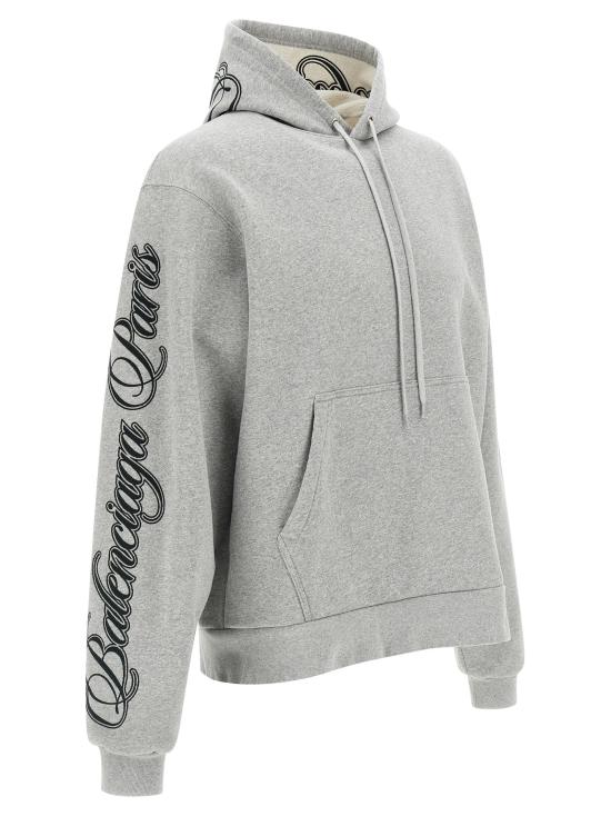 26SS 발렌시아가 후드 티셔츠 BA329093BM GRAY - BALENCIAGA