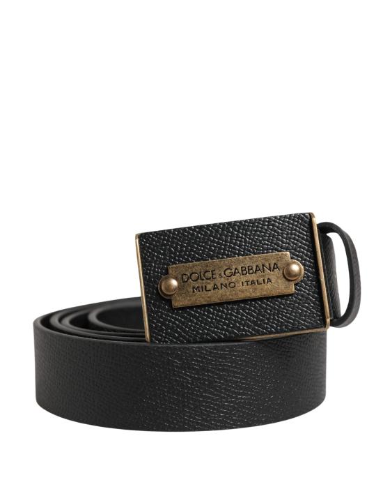  돌체앤가바나 가죽 벨트 BEL9673 BLACK - DOLCE & GABBANA