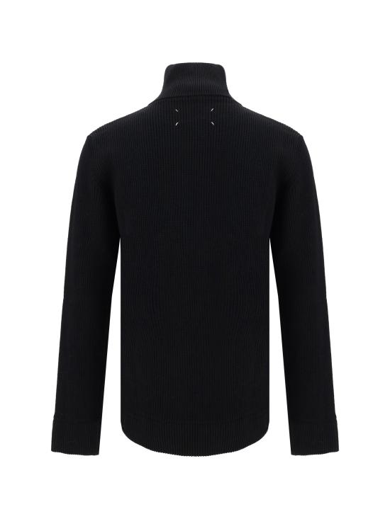 26FW 마르지엘라 니트 집업 가디건 SI1HA0013S17781 900F BLACK - MAISON MARGIELA