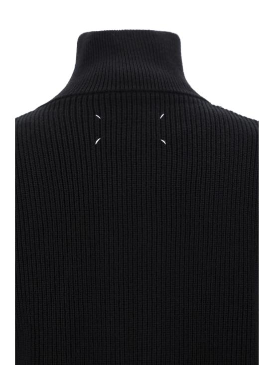26FW 마르지엘라 니트 집업 가디건 SI1HA0013S17781 900F BLACK - MAISON MARGIELA