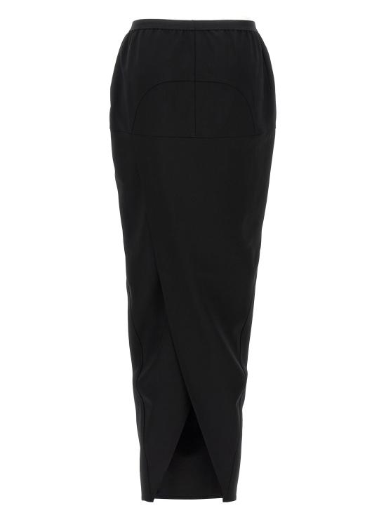 25FW 릭 오웬스 롱 스커트 RI313887BM BLACK - RICK OWENS