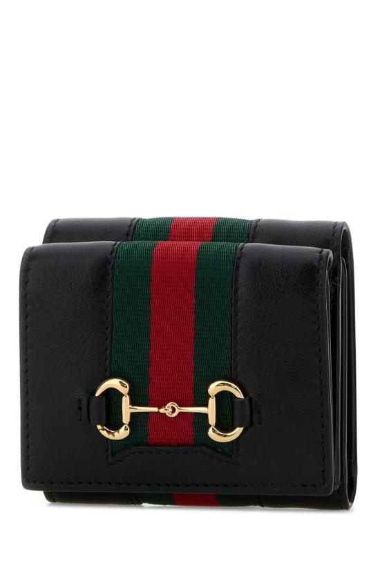 26FW 구찌 홀스빗 웹 스몰 트라이폴드 월렛 867131AAGF7 1053 BLACK - GUCCI