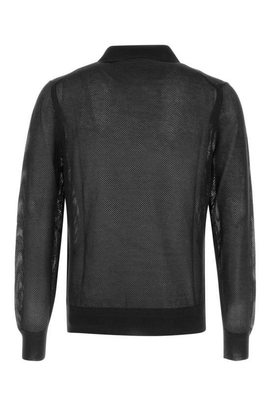 26SS 톰포드 폴로 티셔츠 KPL054YMC046 NAA BLACK - TOMFORD