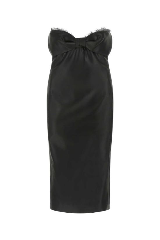  생로랑 롱 원피스 680636Y6A41 1000 BLACK