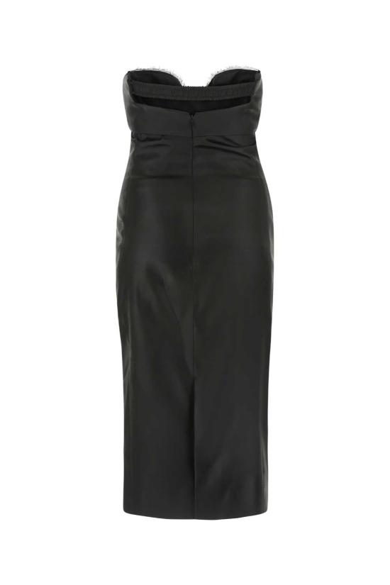  생로랑 롱 원피스 680636Y6A41 1000 BLACK - SAINT LAURENT
