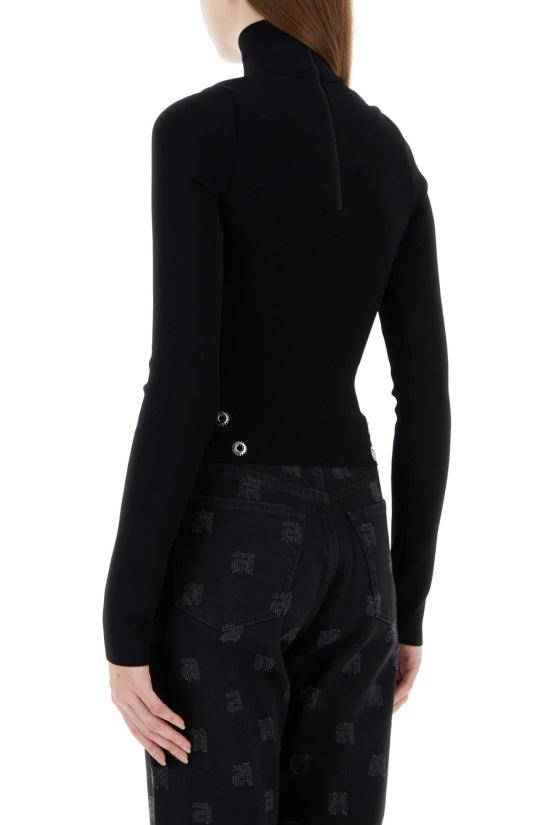  오프화이트 터틀넥 OWHF049F23KNI001 1000 BLACK - OFF WHITE