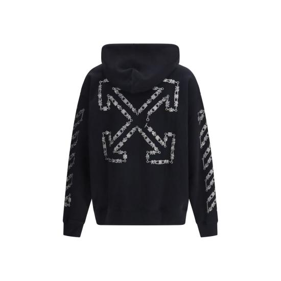 26SS 오프화이트 후드 티셔츠 OF44MBB085S26F0050010001BB BLACK - OFF WHITE