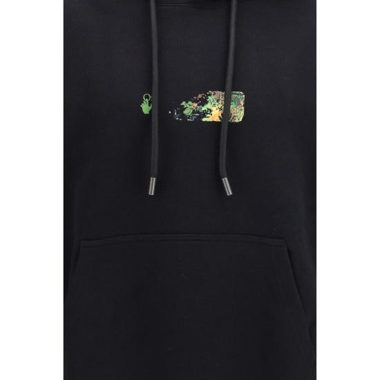 26FW 오프화이트 후드 티셔츠 OFOMBB085F26FLE00400001BB BLACK - OFF WHITE