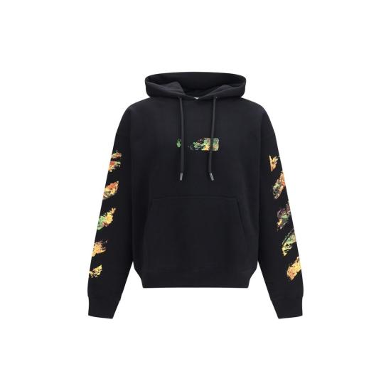 26FW 오프화이트 후드 티셔츠 OFOMBB085F26FLE00400001BB BLACK