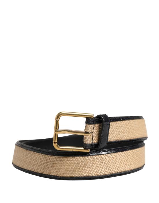  돌체앤가바나 가죽 벨트 BEL9653 BEIGE - DOLCE & GABBANA