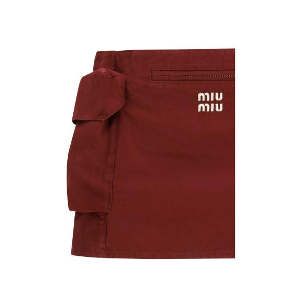 26SS 미우미우 숏팬츠 MIMG2610SOOO19CVF0399BB RED - MIU MIU