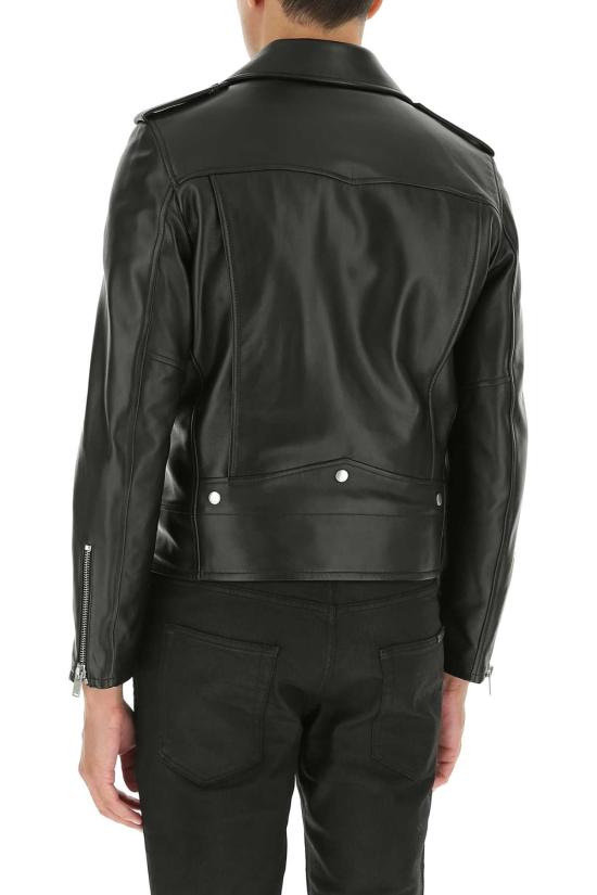  생로랑 램스킨 클래식 모터사이클 자켓 484284Y5YA2 1000 BLACK - SAINT LAURENT