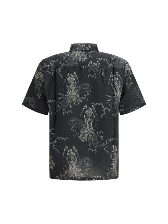 26SS 아워레가시 에브리 셔츠 숏슬리브 데스 페이즐리 프린트 M2262EDP DEATHPAISL BLACK - OUR LEGACY