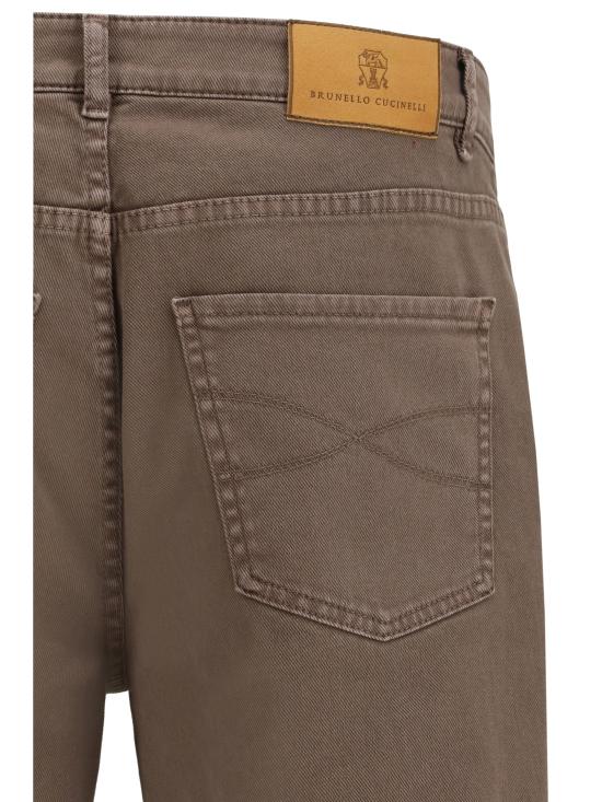 26SS 브루넬로 쿠치넬리 라이트웨이트 데님 팬츠 M277PD3210 C7503 BROWN - BRUNELLO CUCINELLI