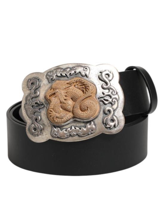  돌체앤가바나 가죽 벨트 BEL9559 BLACK - DOLCE & GABBANA