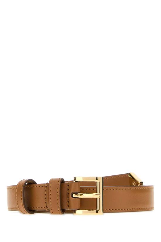  프라다 트라이앵글 로고 레더 벨트 1CC6258NQ F03CW BROWN