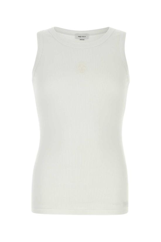  알렉산더 맥퀸 민소매 티셔츠 815098QXAA9 9000 WHITE