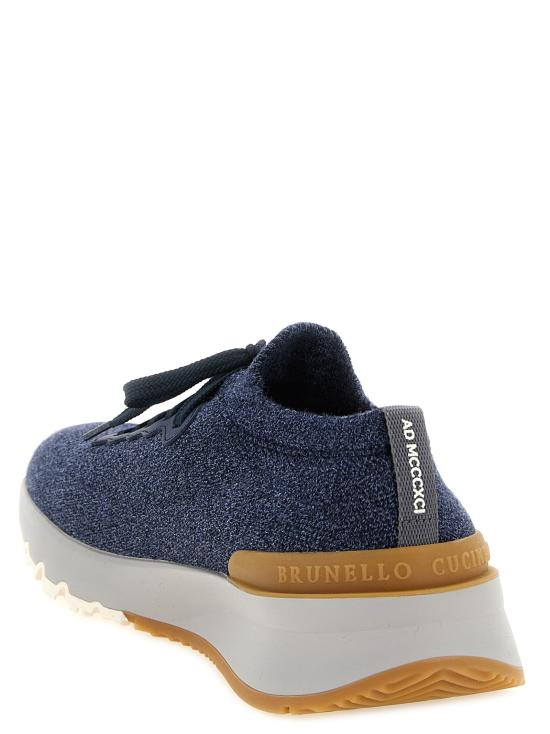 26FW 브루넬로 쿠치넬리 스니커즈 BR337710BM BLUE - BRUNELLO CUCINELLI