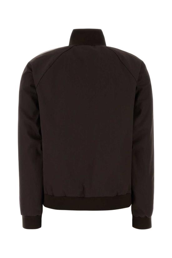 26SS 미우미우 로고 자수 콘트라스트 슬리브 트랙 자켓 ML1466SOOO19CT F05CH BLACK - MIU MIU
