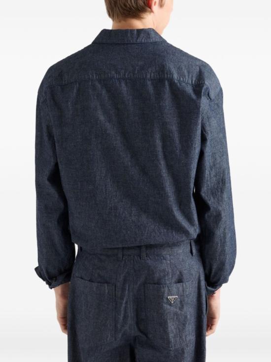 26FW 프라다 긴팔 셔츠 GEC12119XKS OOOF0008 Blue - PRADA
