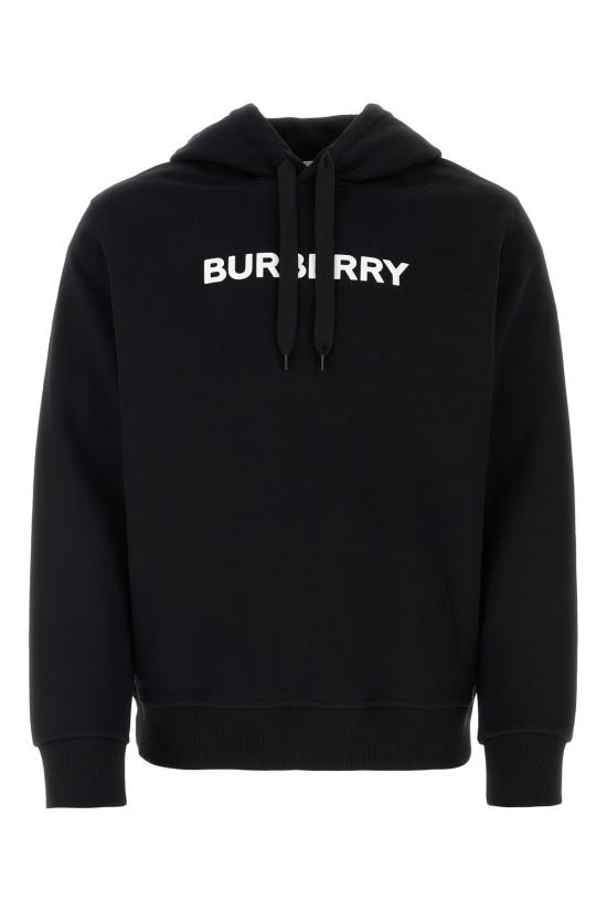 26SS 버버리 로고 프린트 코튼 후드 8083392 A1189 BLACK