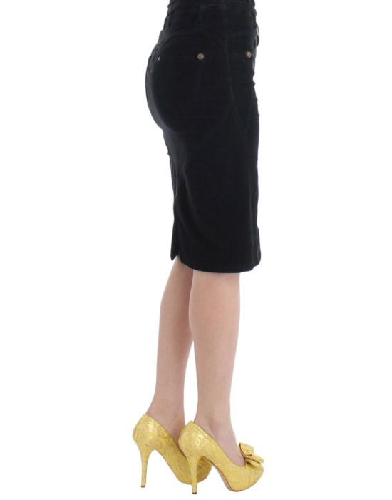  로베르토 카발리 미디 스커트 SIG11823 BLACK - ROBERTO CAVALLI