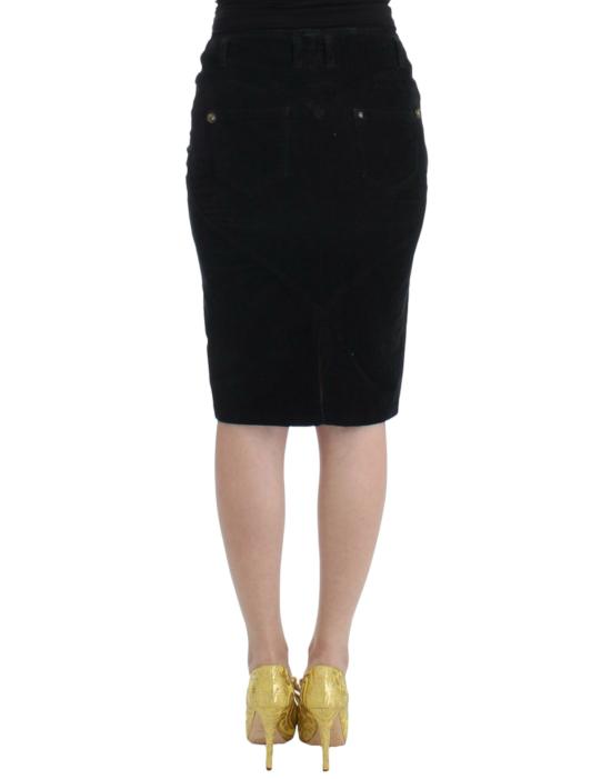  로베르토 카발리 미디 스커트 SIG11823 BLACK - ROBERTO CAVALLI