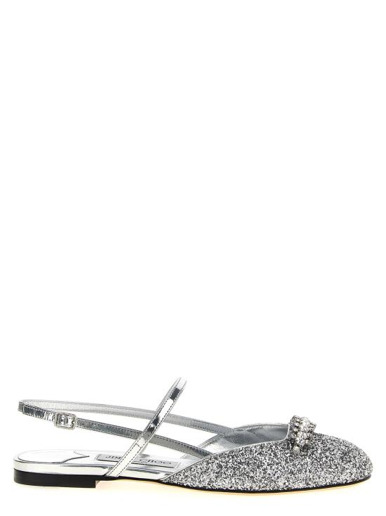25FW 지미추 플랫 슈즈 JI317071BM SILVER
