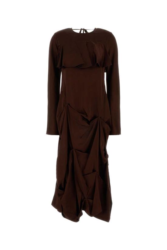 26SS 가니 미디 원피스 W0805 979 BROWN