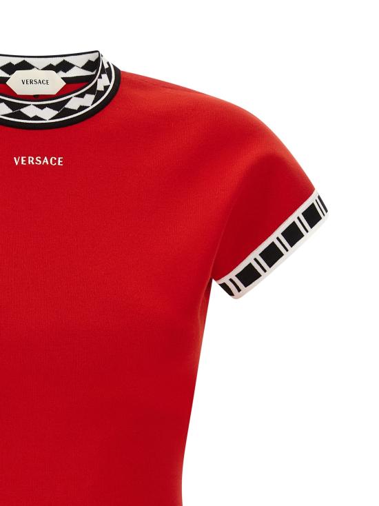 26FW 베르사체 미디 원피스 VE336858BM RED - VERSACE