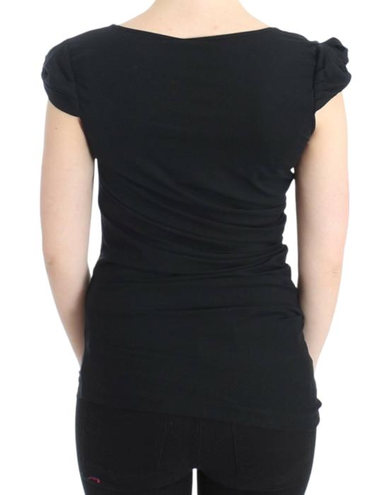  로베르토 카발리 민소매 티셔츠 SIG11625 BLACK - ROBERTO CAVALLI