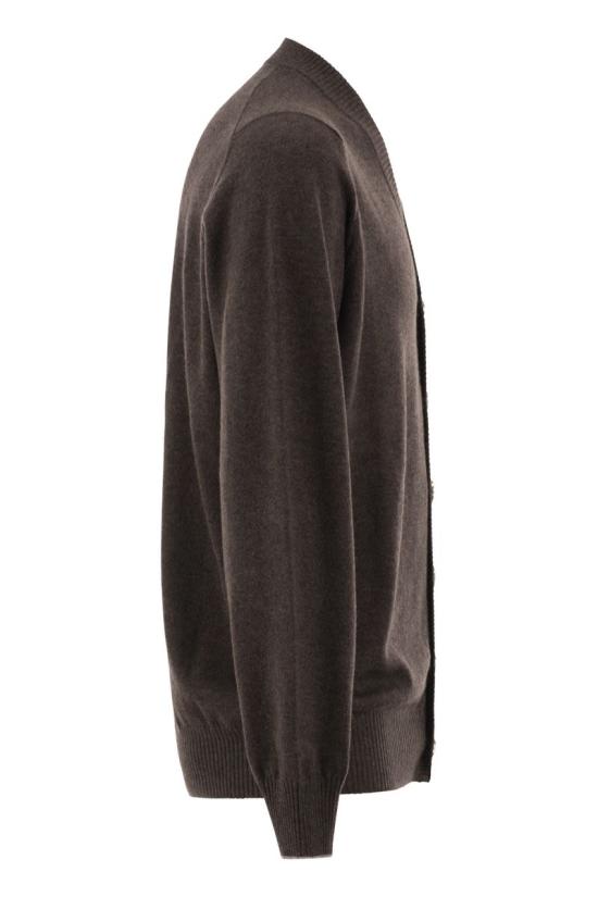 26FW 브루넬로 쿠치넬리 가디건 M22203806 CU766 DARK BROWN - BRUNELLO CUCINELLI