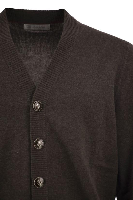 26FW 브루넬로 쿠치넬리 가디건 M22203806 CU766 DARK BROWN - BRUNELLO CUCINELLI