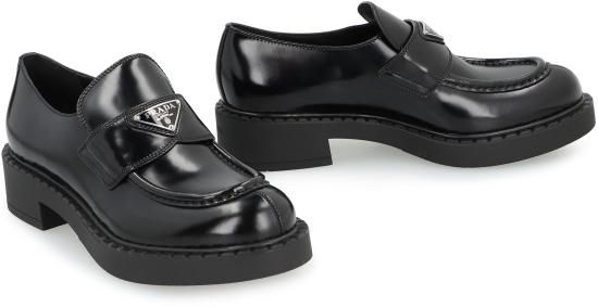 26FW 프라다 초콜릿 브러쉬드 레더 로퍼 1D246MFG050ULS F0002 BLACK - PRADA