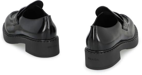 26FW 프라다 초콜릿 브러쉬드 레더 로퍼 1D246MFG050ULS F0002 BLACK - PRADA