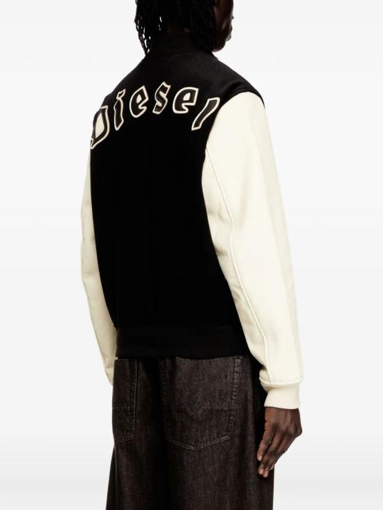26FW 디젤 wool blend and leather 봄버 자켓 A211640LHAL 9XX BLACK - DIESEL