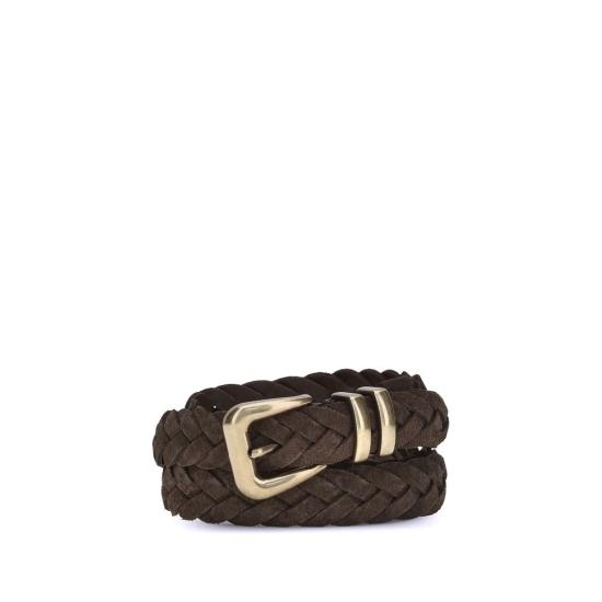 26FW 브루넬로 쿠치넬리 가죽 벨트 BRMAURP253C7284BB BROWN